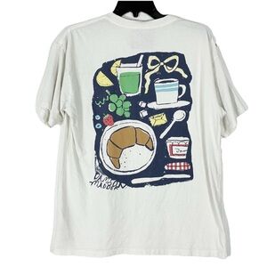 Damson Madder X Anthro Breakfast Tee 6 Graphic Artsy Short Sleeve Organic Cotton